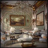 l'idée d'un intérieur insolite de l'appartement dans la photo de style roman