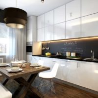 variante du style lumineux de la cuisine photo 8 m²