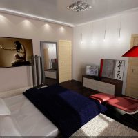 variante d'un design inhabituel d'une chambre à coucher pour une image de jeune homme