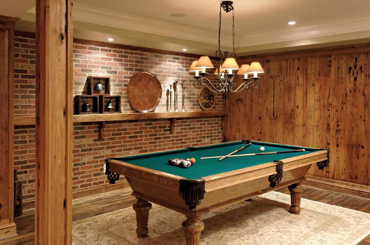 opción de una decoración ligera de sala de billar