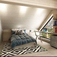 l'idée d'un style insolite de chambre à coucher pour un jeune homme photo
