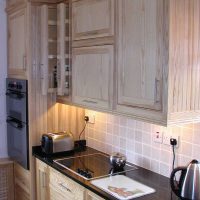 idée d'un intérieur de cuisine lumineux de 8 m2 photo