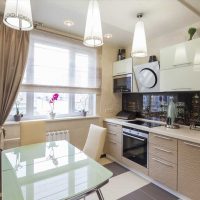 variante de l'intérieur insolite de la cuisine photo 14 m²