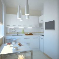 variante d'une belle cuisine design de 14 m²
