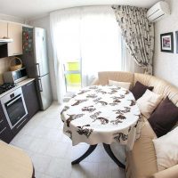 variante d'une cuisine lumineuse style 14 m² photo