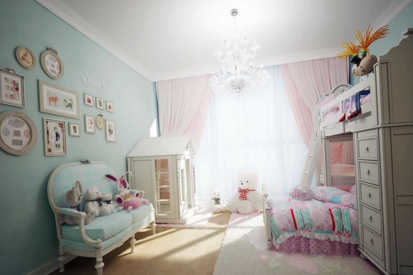 option d'une pépinière de style lumineux pour deux filles