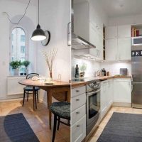 Un exemple de design de cuisine lumineuse de 8 m²