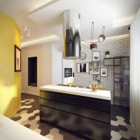 variante d'une image de cuisine lumineuse de 9 m²