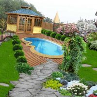 Variante d'application de plantes lumineuses dans l'aménagement paysager à la maison photo