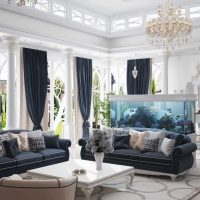 version du beau décor de la salle dans une maison privée picture