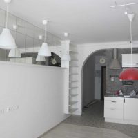 option d'un beau décor d'une chambre de 18 m² photo