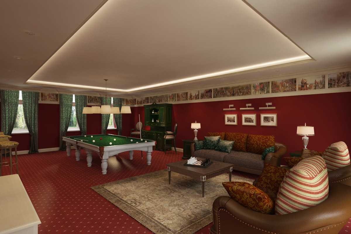 versión del hermoso diseño de la sala de billar