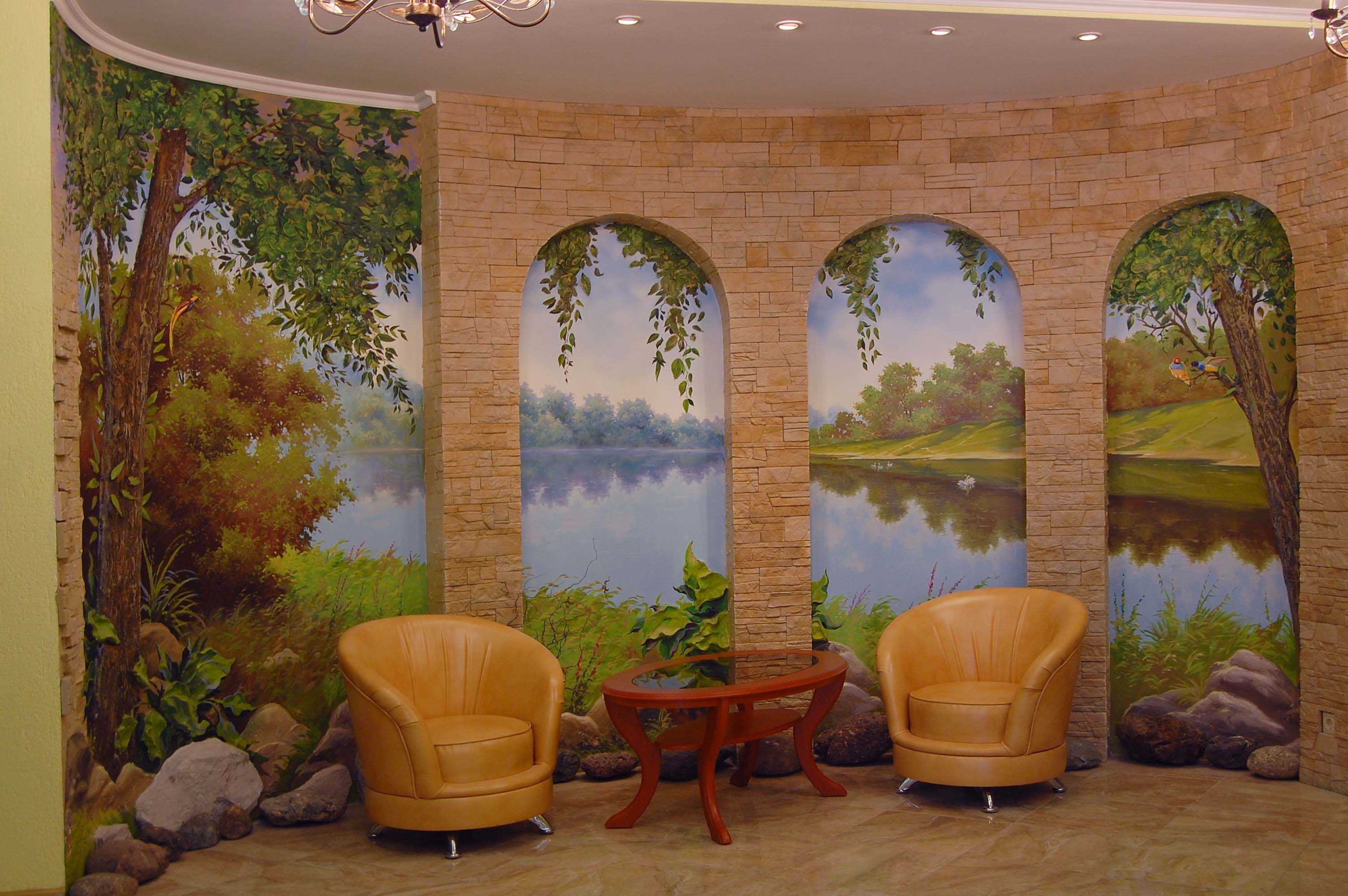 variante de décor atypique avec peinture murale