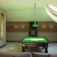 La idea de una sala de billar de diseño brillante photo