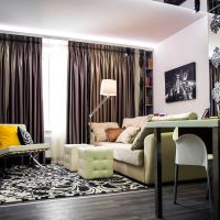 une variante d'un beau design d'une chambre d'un salon de 20 m² la photo