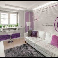 variante du décor lumineux du salon 18 m² la photo
