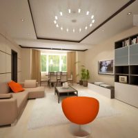 l'idée d'un style inhabituel d'un salon chambre 20 m² photo