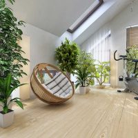 variante d'une belle combinaison de couleurs à l'intérieur d'un appartement moderne photo