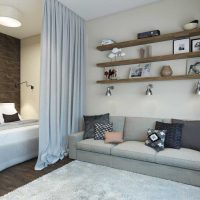 l'idée d'un beau design d'un salon de 18 m² photo