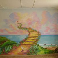 variante du style insolite de la maison avec peinture murale