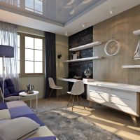 idée de design lumineux d'une chambre à coucher pour une photo de jeune homme