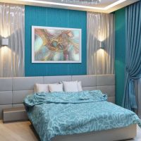 l'idée d'utiliser une couleur bleue intéressante dans le style d'une photo d'appartement