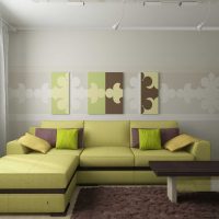 exemple d'utilisation du vert dans une belle photo d'appartement design