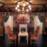 variante du décor lumineux de l'appartement dans l'image de style roman