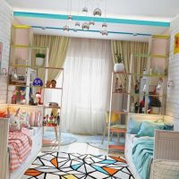 idée d'une pièce intérieure inhabituelle pour une fille photo 12 m²