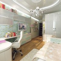 l'idée d'une belle conception d'une chambre pour une fille photo de 12 m²