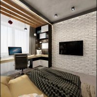 idée d'un décor de chambre lumineux pour une photo de jeune homme