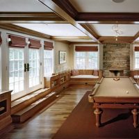 idea de un hermoso interior de una sala de billar photo