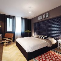 idée d'un design lumineux d'une chambre à coucher pour une photo de jeune homme