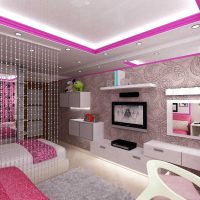 version d'une belle conception d'une chambre pour une fille dans un style photo moderne