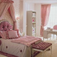 version de l'intérieur insolite d'une chambre pour une fille dans un style moderne