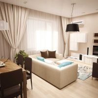l'idée d'un bel intérieur salon chambre 20 m² photo