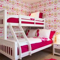 version du bel intérieur d'une chambre d'enfants pour deux filles photo