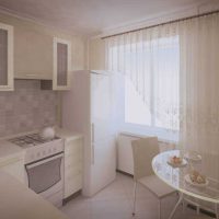 Un exemple de design de cuisine lumineuse de 8 m²