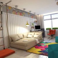 version du style lumineux d'une chambre pour une fille dans un style photo moderne