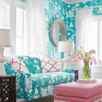 couleur turquoise dans le salon