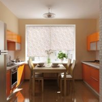 rideaux romains design petite cuisine