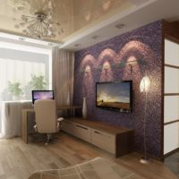 diseño de la sala de un apartamento de una habitación