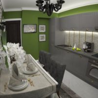 cocina gris-verde 5 metros cuadrados