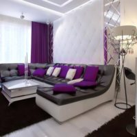 rideaux violets pour le salon