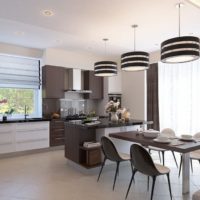 cuisine combinée avec un salon