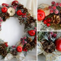 guirlande de noël de cônes