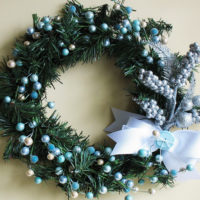 Guirlande de Noël dans les tons argentés