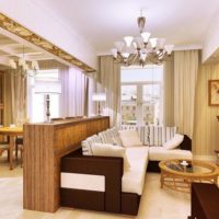 combinant un petit salon avec une cuisine