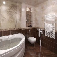 salle de bain marron