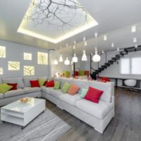 plafond tendu dans le salon